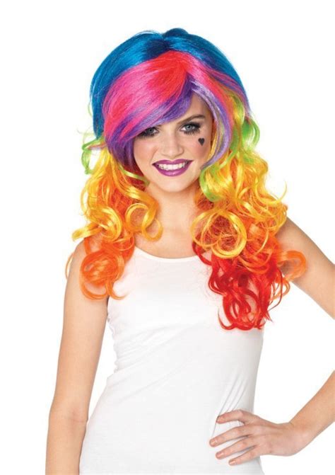 Rainbow Rocker Multi Color Wig
