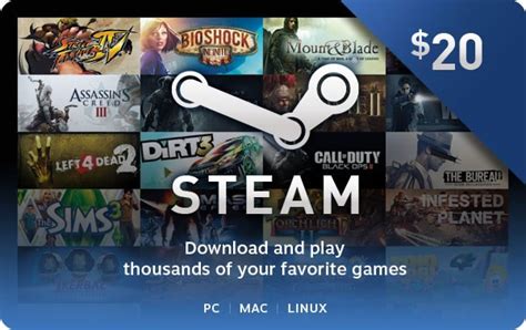 Brought to you by steam labs. Buy STEAM WALLET GIFT CARD 20$ (USA) REGION FREE and download