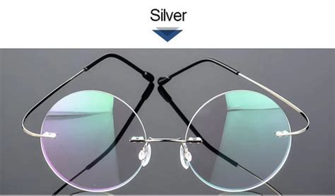 Round Rimless Eyeglasses Frame Optical Alloy Prescription Eyewear Glas Novahe Eyewear