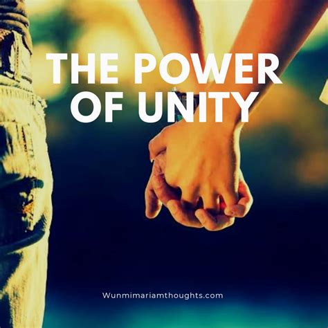 The Power Of Unity My Thoughts