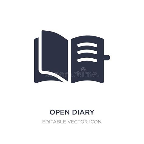 Open Diary Icon On White Background Simple Element Illustration From