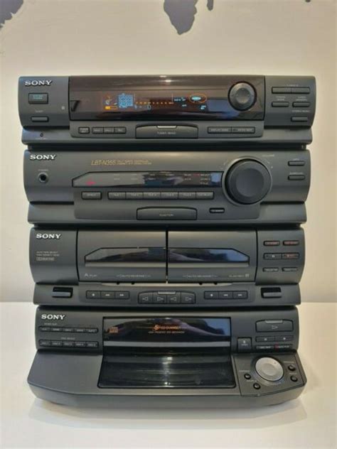 Sony Lbt N355 Compact Hi Fi 5 Cd Changer Stereo System Twin Tape Remote