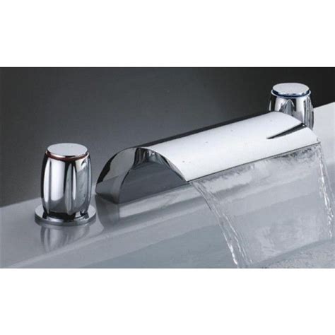 Pair your bathtub with a beautiful faucet that will complement your tub and bathroom décor. Juno Double Handle Chrome Waterfall Sink & Bathtub Faucet ...