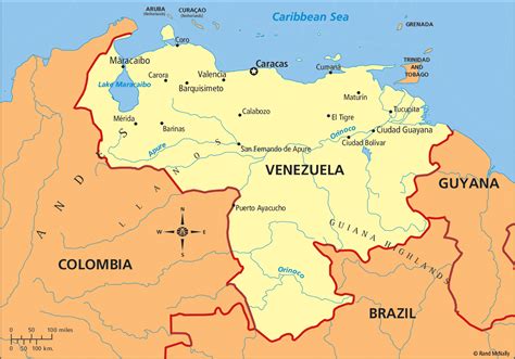Карта венесуэла на карте мира