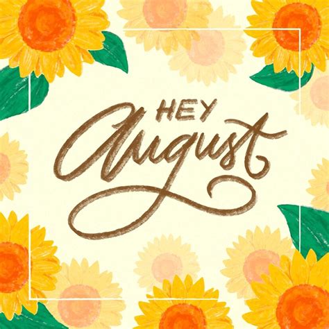 Premium Vector Hand Drawn Floral August Lettering