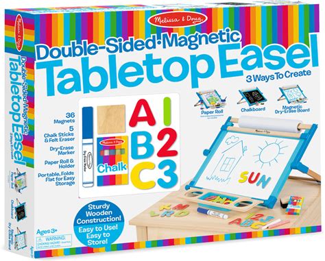 Melissa And Doug Double Sided Magnetic Tabletop Easel Geppettos Toys