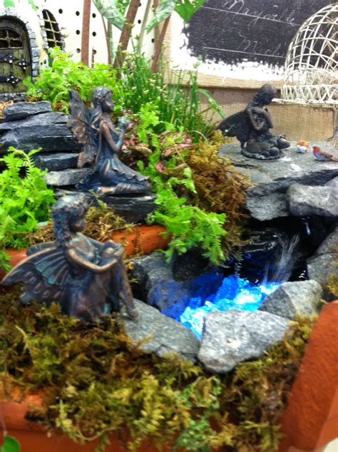 Fairy Sisters By Water Feature By Kristin Middleton Mini Gardens Dream