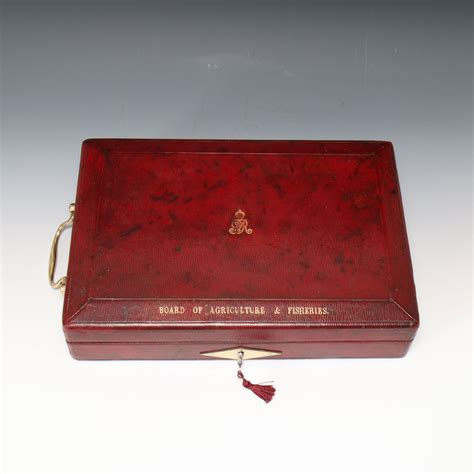 But since we took lots of pictures and what a waste not to update so here goes. A George V Wickwar Red Leather Government Dispatch Box ...