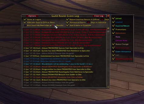Overview Guild Roster Manager Addons Projects Wow Curseforge