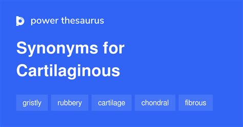 Cartilaginous Synonyms 152 Words And Phrases For Cartilaginous