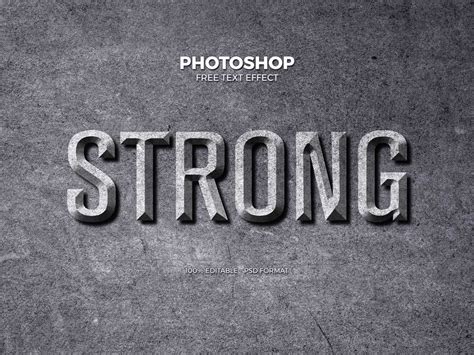 Free Strong Stone Photoshop Text Effect Psd Files Psfiles