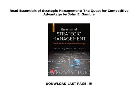 Read Essentials Of Strategic Management The Quest For Competitive