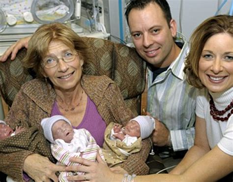 56 year old grandmother becomes oldest surrogate mother after giving birth to 3 healthy daughters