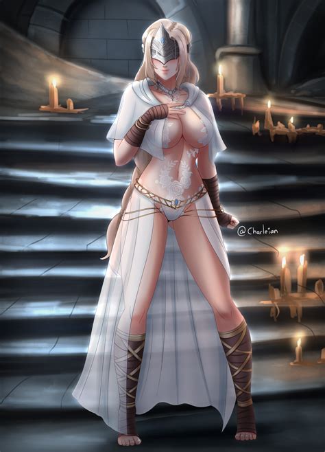 Rule 34 Absurdres Blindfold Blonde Hair Breasts Candle Charleian Cloak Closed Mouth Covered