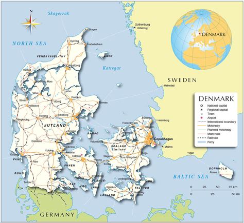 Danimarka Haritası ve Danimarka Uydu Görüntüleri