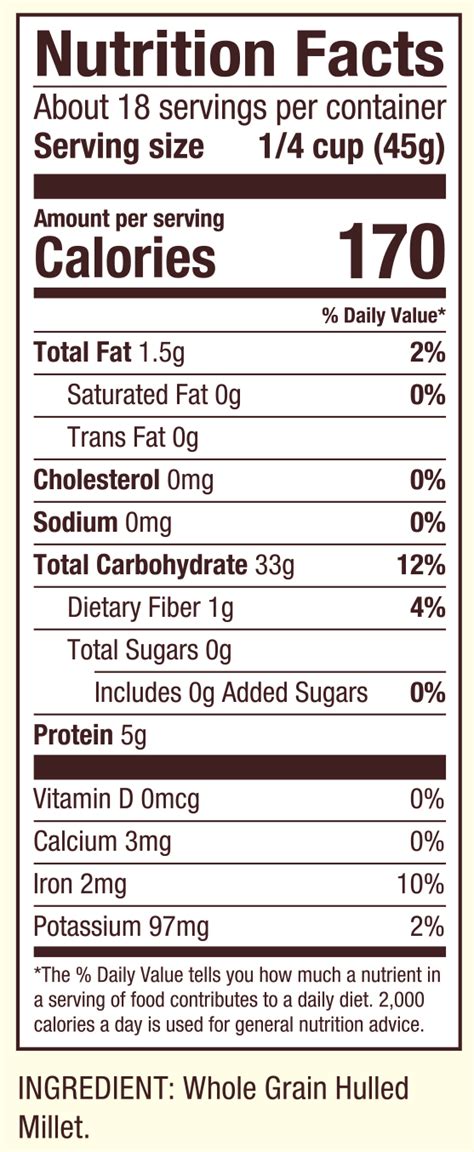 Hulled Millet Nutrition And Health Benefits Bobs Red Mill