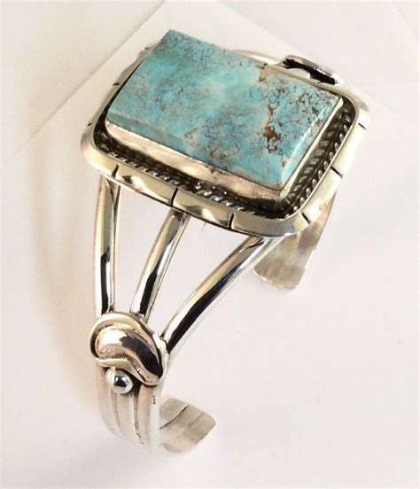 Native American Sterling Silver Royston Turquoise Navajo Indian Cuff