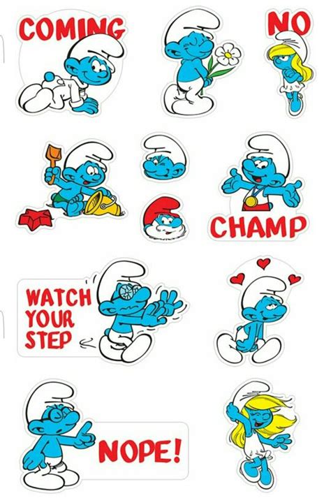 The Smurfs Stickers Smurfs Smurfette Walt Disney Animation Studios