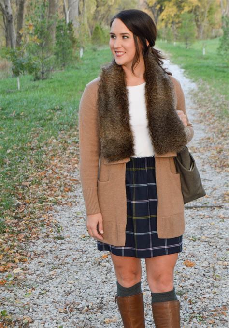 J Crew Plaid Skirt The Perfect Fall Outfit Womens Fall Fashion