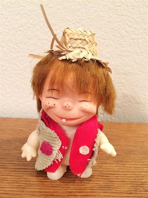 Vintage Rubber Face Freckled Red Hair Doll 5 With Straw Etsy Red