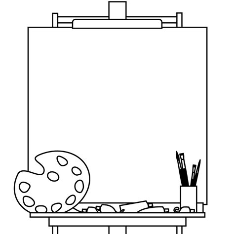 Art Easel Clipart Black And White Collection Cliparts SexiezPix Web Porn