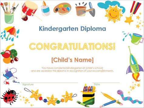 I'm not able to make other parts of the certificate editable because making editable documents is extremely time consuming. Kindergarten Diploma Template | Pre K Diploma Template | Graduation certificate template ...