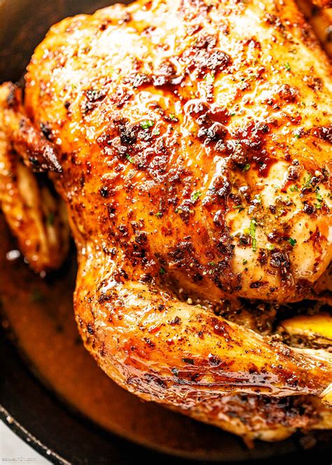roasted chicken recipe with garlic herb butter whole roasted chicken recipe — eatwell101
