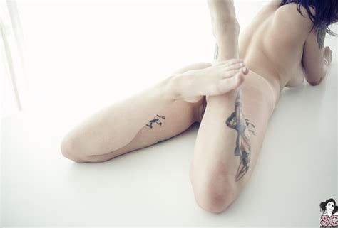 Wallpaper Katherine Tattoo Legs Face Hair Color Nude Sexy Naked Cute Beauty Hot Body