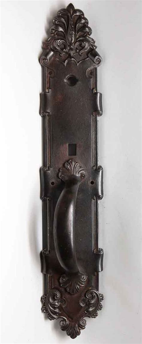 Antique French Black Cast Iron Door Pull Handle Olde Good Things