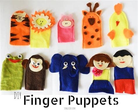 Sew 10 Finger Puppets For Some Fun Time With Kids Make With Felt Or