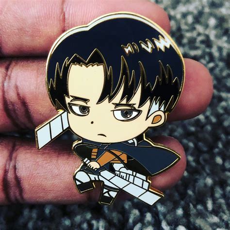 Levi Ackerman Attack On Titan Aot Enamel Pin Badge Etsy Attack On