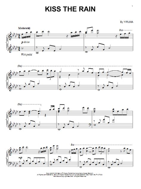 Kiss the rain by yiruma. Kiss The Rain sheet music by Yiruma (Piano - 153370)