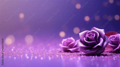 Beautiful Purple Roses Background Color Of The Holiday T To A