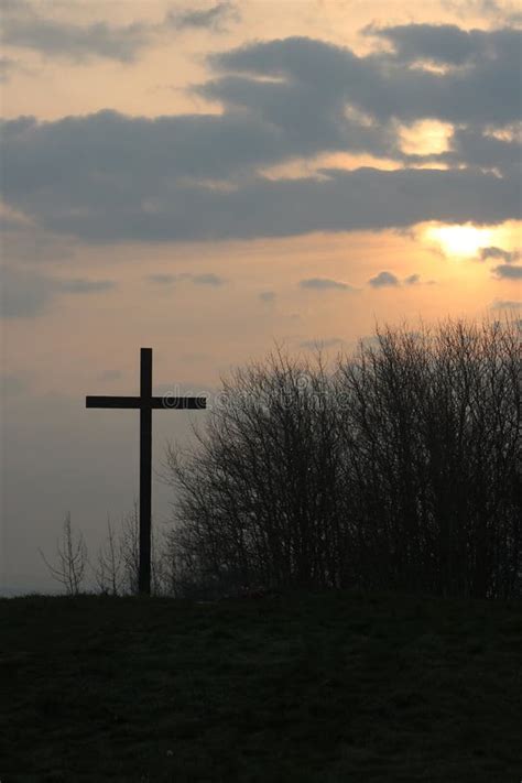 Easter Sunday Sunrise With Easter Cross Stock Image Image Of Sunrise