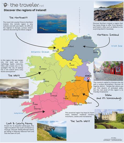 map of must see locations in ireland itinerary wanderlustcrew tourism maps traveling