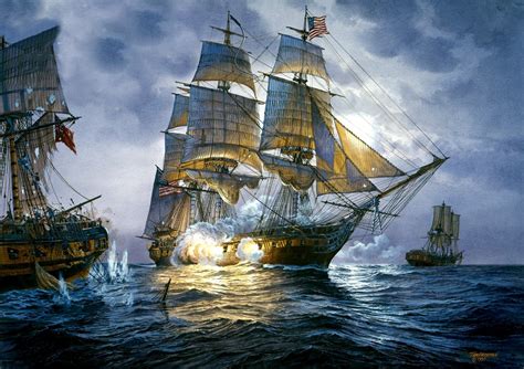 The Uss Constitution By Tom Freeman Old Sailing Ships Sailing Ships