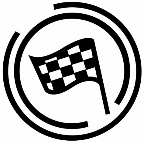 Checkered Finish Flag Race Sports Icon