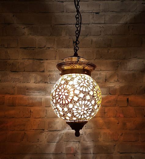 Buy White Metal Single Hanging Lights By Fos Lighting Online Globe