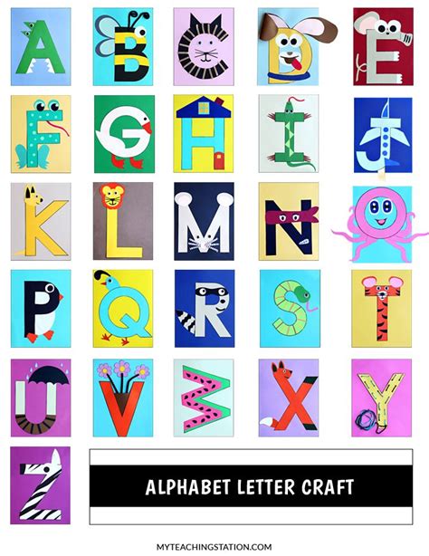 The Alphabet Letter Craft Is Made With Colorful Paper
