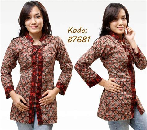7 Model Baju Batik Kantor Wanita Trendy Elegan 1000 Model Baju Batik Kantor