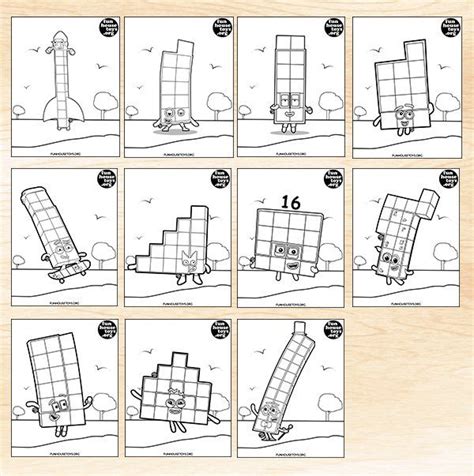 Numberblocks 8a Printable Coloring Page Coloring Pages Coloring