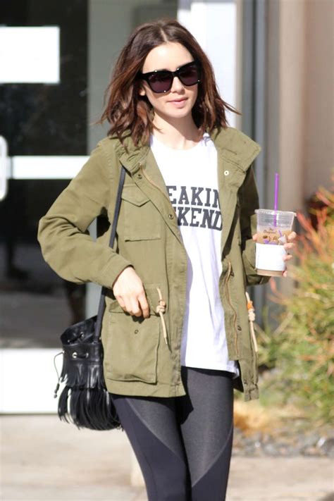 Lily Collins Leaving The Gym In West Hollywood Gotceleb