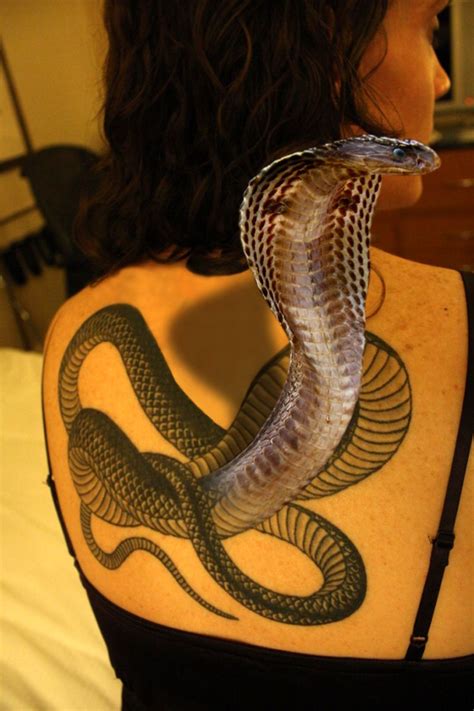 3d Snakes Tattoo On Upper Back Tattoos Photo Gallery