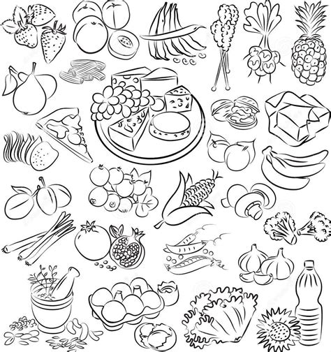 Bread, a food based on cereals. Coloring pages - food | Vector illustration, Illustration ...