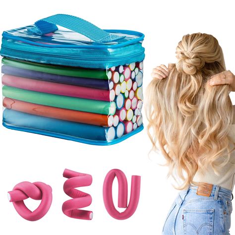 Pinkiou Heatless Curlers Pack Professional Flexi Rods For Hair Hair
