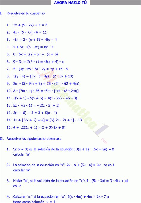 Ejemplos Y Ejercicios De Álgebra Y MatemÁticas De Sexto Grado De
