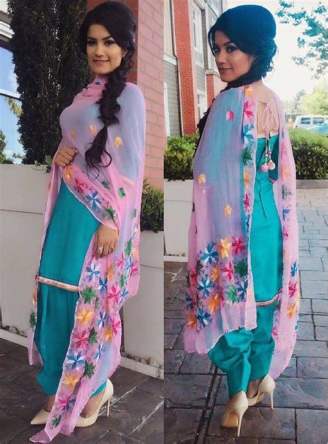 Kaur B Phulkari Suit Patiala Salwar Suits Patiala Suit Designs Churidar Punjabi Dress