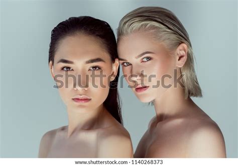 Beautiful Nude Multiethnic Women Isolated On Foto De Stock Shutterstock