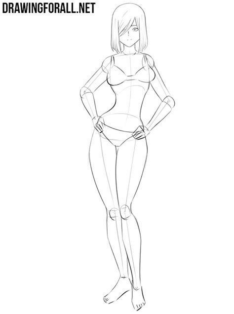 How To Draw Anime Body Female Drawing A Basic Full Body Anime Manga Girl Youtube