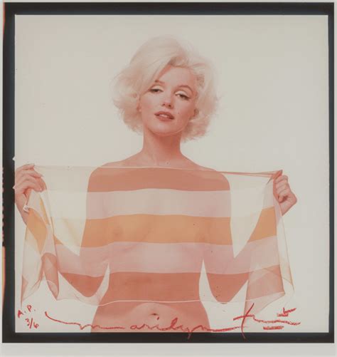 Bert Stern Marilyn Monroe With A Striped Scarf From The Last Sitting